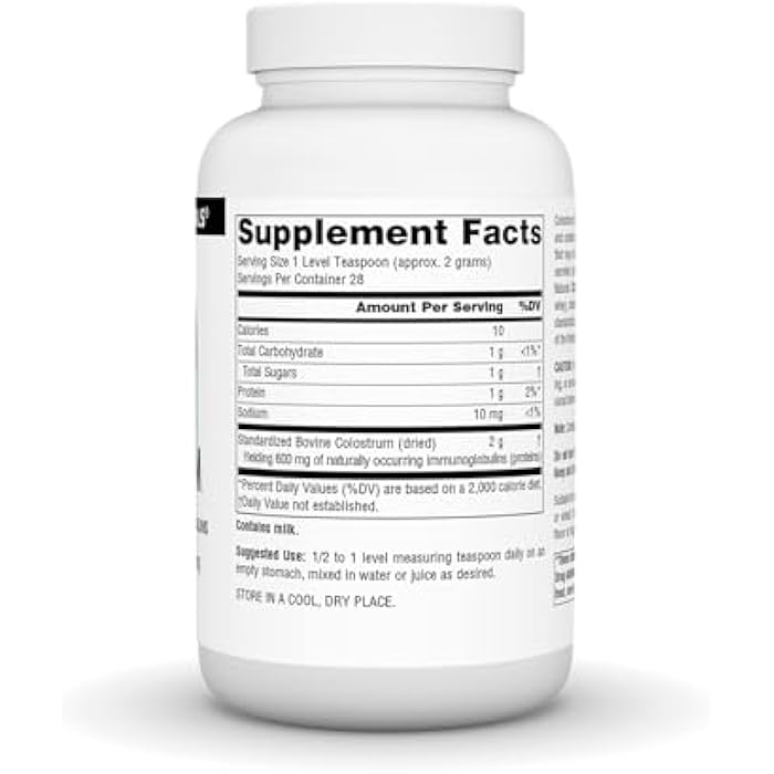 Source Naturals Colostrum Contains 30 Percent Immunoglobulins - 2 oz Powder - Image 2