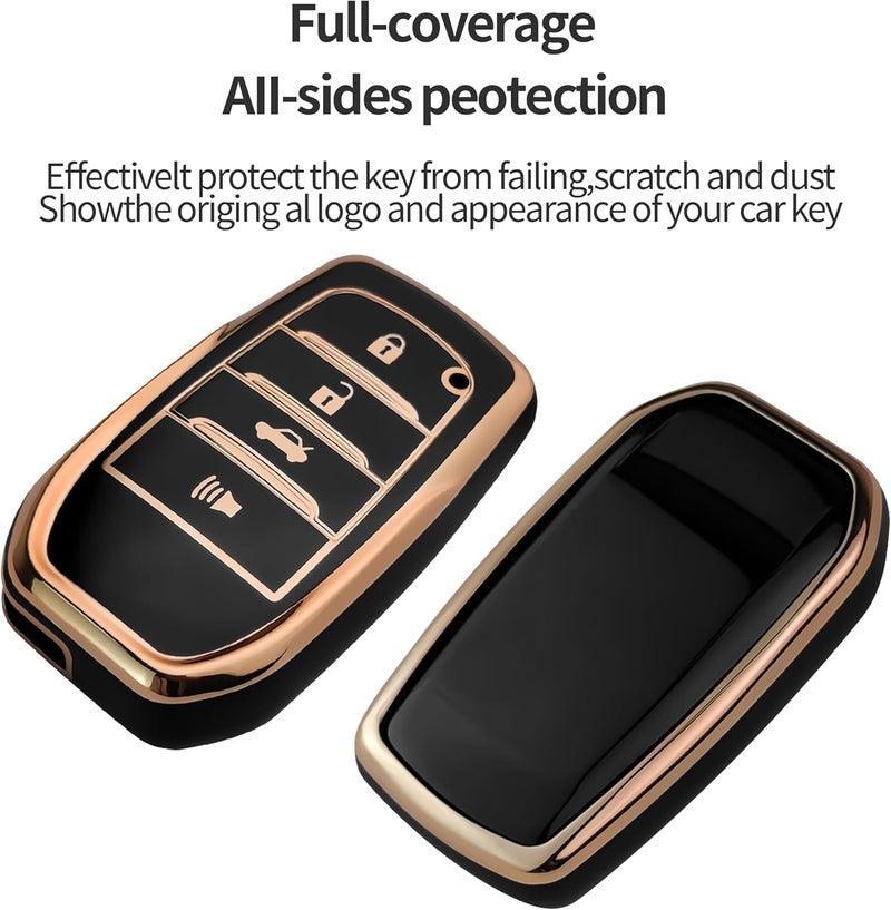 Bqepe for Toyota Key Fob Cover Keychain Fit for 2019-2024 Land Cruise - Image 3