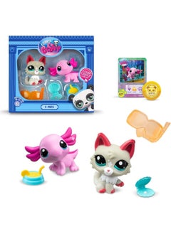 Littlest Pet Shop Lps Minis Cat and Axolotl 2-Piece Figure Set  - Image 1