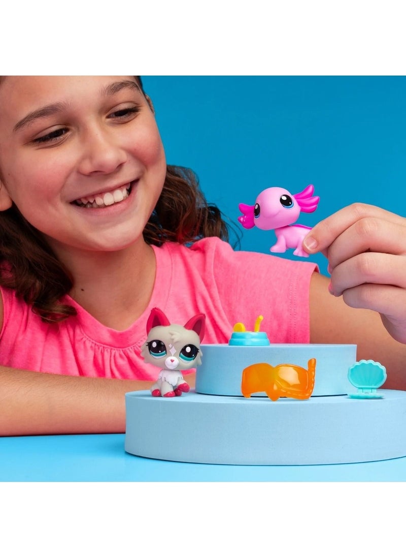 Littlest Pet Shop - Lps Minis Cat and Axolotl 2-Piece Figure Set - Image 1