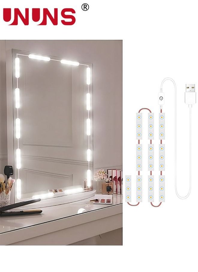 UNUNS Led Vanity Lights Kit,1.5M Dimmable Touch Control Vanity Mirror Lights,Ultra Bright White LED For Makeup Vanity Table Bathroom Mirror,Mirror Not Included  - Image 1