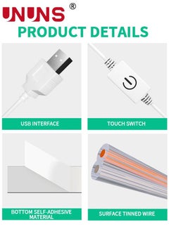 UNUNS Led Vanity Lights Kit,1.5M Dimmable Touch Control Vanity Mirror Lights,Ultra Bright White LED For Makeup Vanity Table Bathroom Mirror,Mirror Not Included  - Image 3