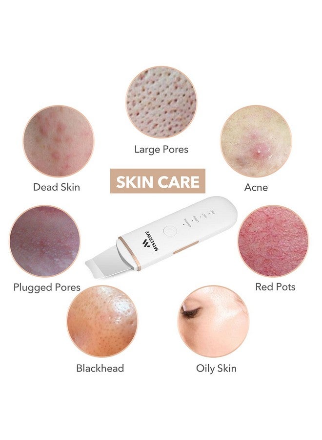 Miserwe Skin Scrubber Face Skin Spatula Facial Scrubber Spatula for Deep Cleansing Blackhead Remover Pore Cleaner with 4 Modes (White) - Image 4
