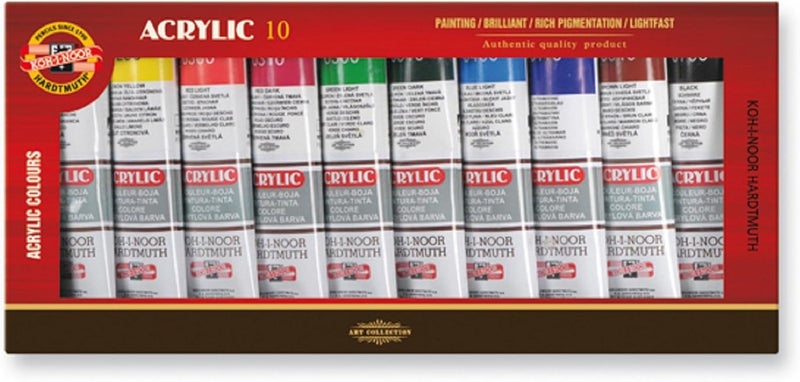 KOH-I-NOOR set of acrylic colours 10x40ml