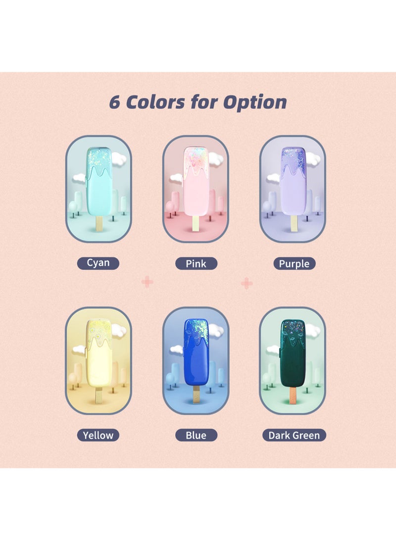 Loquat Nbx Diy Assembled Pencil Case Ice Cream Quicksand Multi-functional Cute Pencil Box Stationery Storage Holder Organizer Box For School Teen Boys Girls Students Green - Image 3