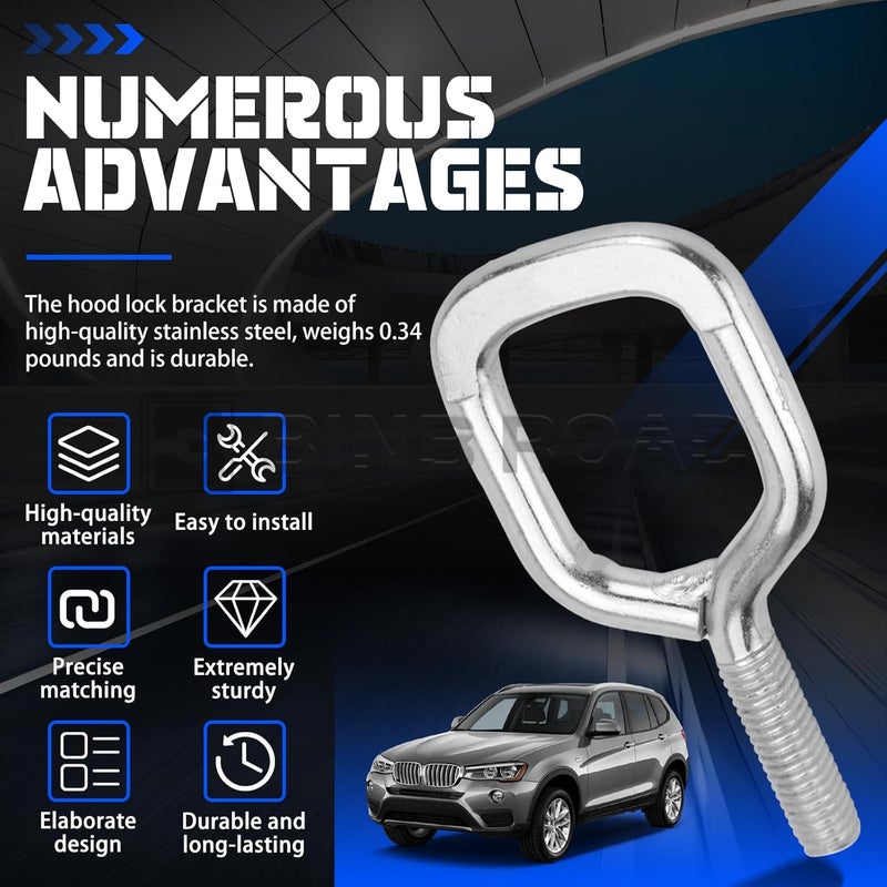 BINB ROAD Hood Catch Lock Bracket 51237008756 for BMW 3 Series M3 E60 E61 E64 E87 E90 - Image 5