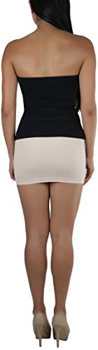 ToBeInStyle Women's Seamless Bandeau Tube Top Ribbed Without Pad - Black - One Size - Image 2