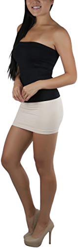 ToBeInStyle Women's Seamless Bandeau Tube Top Ribbed Without Pad - Black - One Size - Image 3