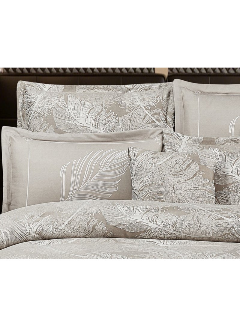 ShinyFlower Luxury Jacquard Comforter Set 7Pcs King Size, 400GSM Quilt Bedding Set with Fitted Sheet & Pillow Covers - Image 3