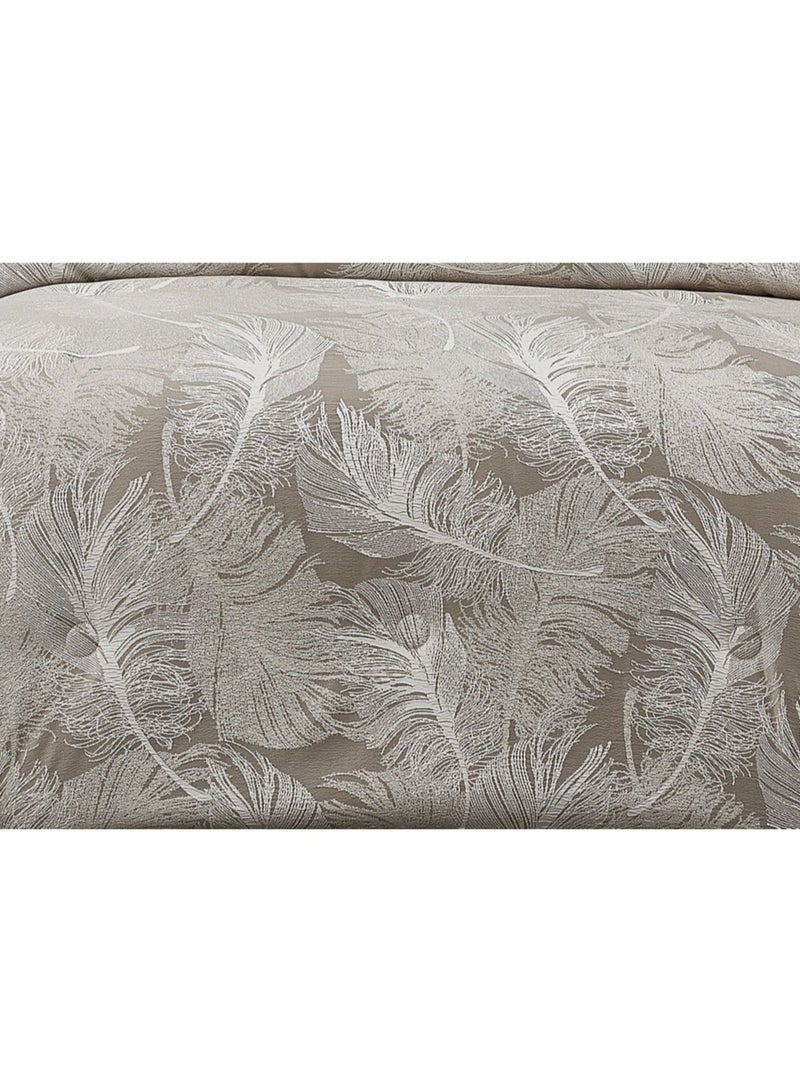 ShinyFlower Luxury Jacquard Comforter Set 7Pcs King Size, 400GSM Quilt Bedding Set with Fitted Sheet & Pillow Covers - Image 2