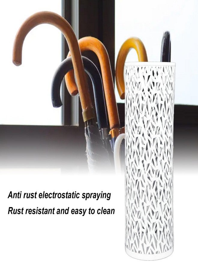 سيمي حامل مظلة معدني دائري من سيمي، مقاوم للماء، بتصميم عصري، ثابت للاستخدام في المداخل والمكاتب والمنازل (كبير) - Image 2