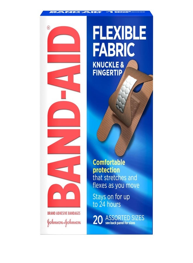 BAND-AID Brand Sterile Flexible Fabric Adhesive Bandages, for Protection & Wound Care of Minor Cuts & Burns, with Quilt-Aid Technology to Cushion Painful Wounds, Finger & Knuckle, 6 Pack - Image 1