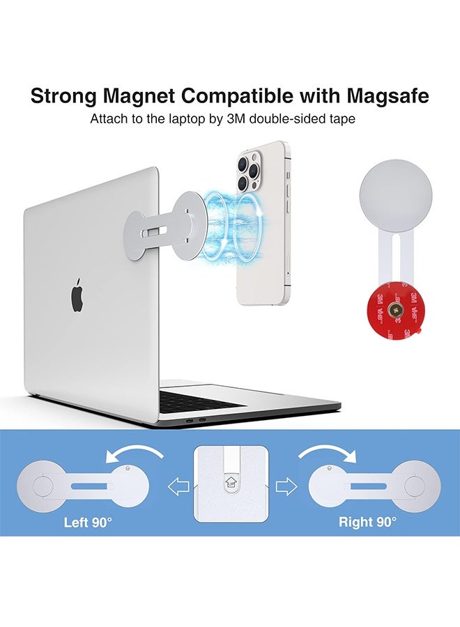 Magnetic Phone Holder for Laptop, Magsafe Phone Mount, Continuity Camera Adapter Compatible with MagSafe for iOS 16 & macOS Ventura, Slim Laptop Phone Mount Computer Expansion Bracket for Smartphone - Image 4