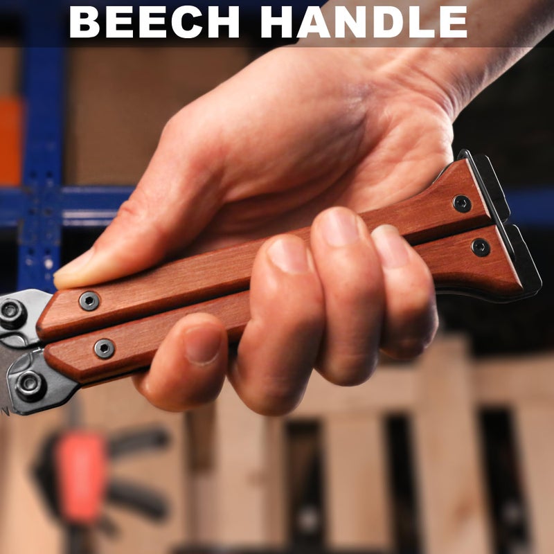 HAUTMEC Folding Japanese Pull Saw, 6-Inch Double-Edged Hand Saw with SK5 Blade (12/17 TPI), Beech Wood Handle & Storage Pouch â€“ Compact Flush Cut Handsaw for Woodworking & Precision Cuts â€“ HT0446 - Image 5