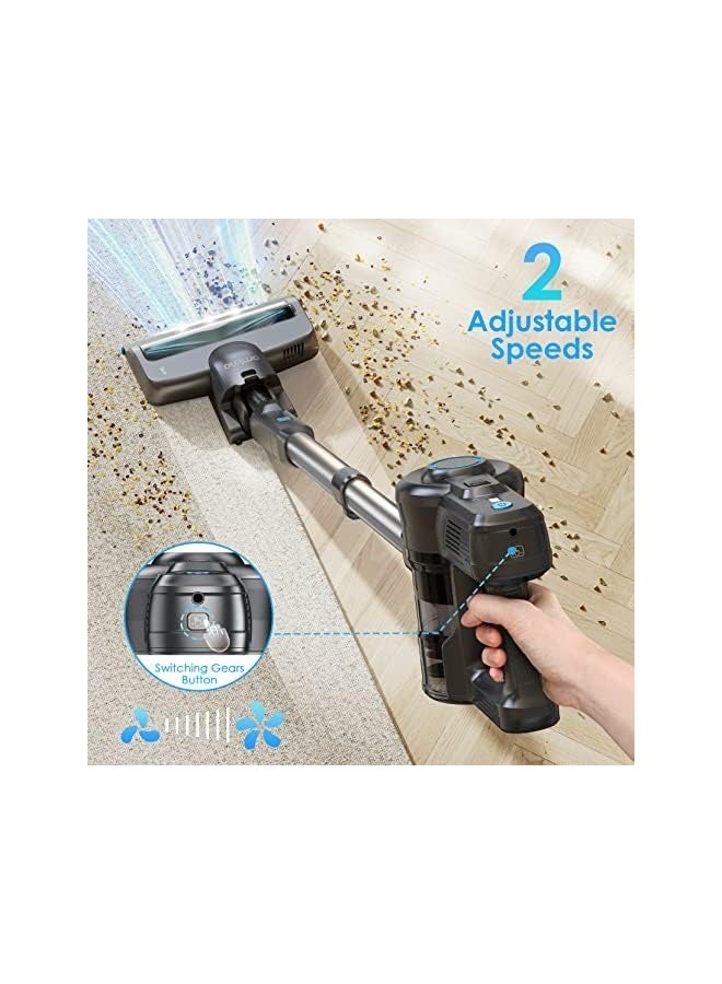 Oraimo OSV-102B Cordless Vacuum Cleaner – Upgrade Stick Vacuum with Self-Standing Design, Lightweight & Powerful Battery Vacuum for Pet Hair, Carpets & Hard Floors - Image 3