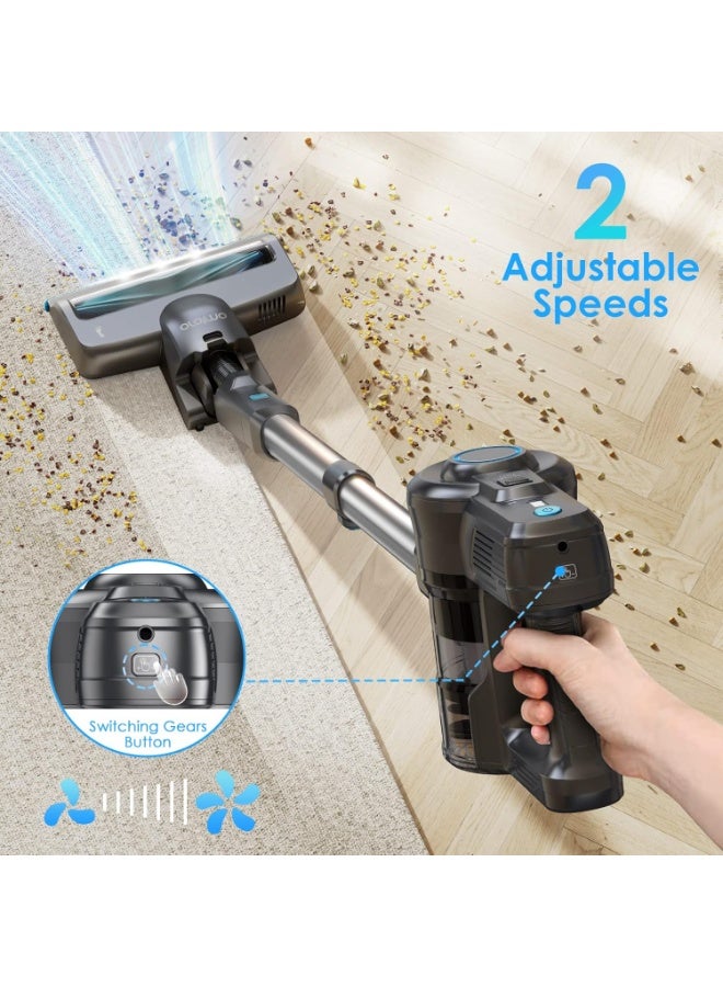 Oraimo OSV-102B Cordless Stick Vacuum Cleaner, 180W Strong Suction, Self-Standing, Lightweight HEPA Vacuum for Pet Hair, Carpets & Hard Floors - Image 2