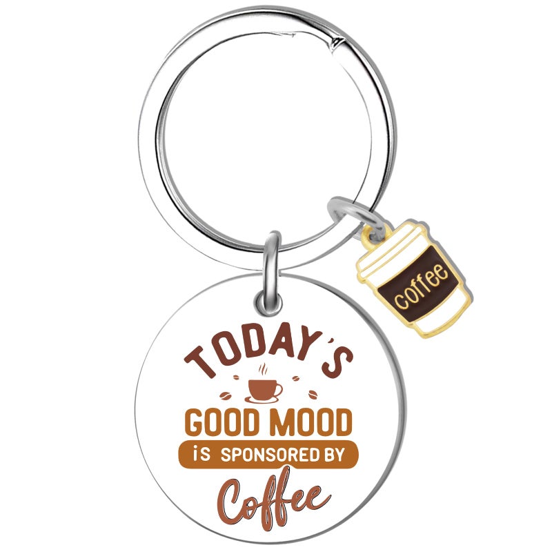 Klpoyu Coffee Lover Gifts for Women Men Coffee Keychain Accessories Coffees Gifts for Lovers Women Barista Gift Ideas Christmas Unique and Unusual Gift - Image 1