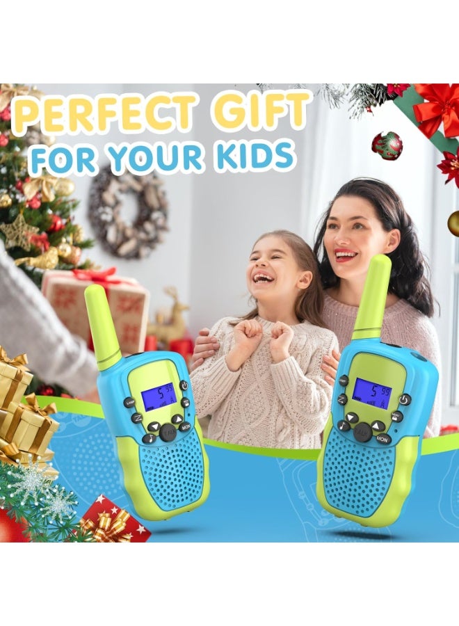 Toys for 3-12 Year Old Boys Girls, Walky Talky for Kids Radio Toy with Backlit LCD Flashlight, Camping, Hiking (Blue) - Image 3