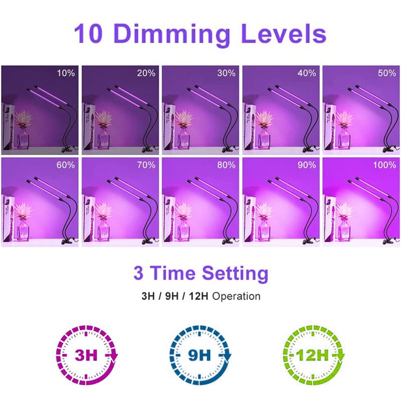 LED UV Lamp Manicure UV Gel Curing Lamp 20W UV Light with Clip 10-level Dimming Timing Function - Image 3