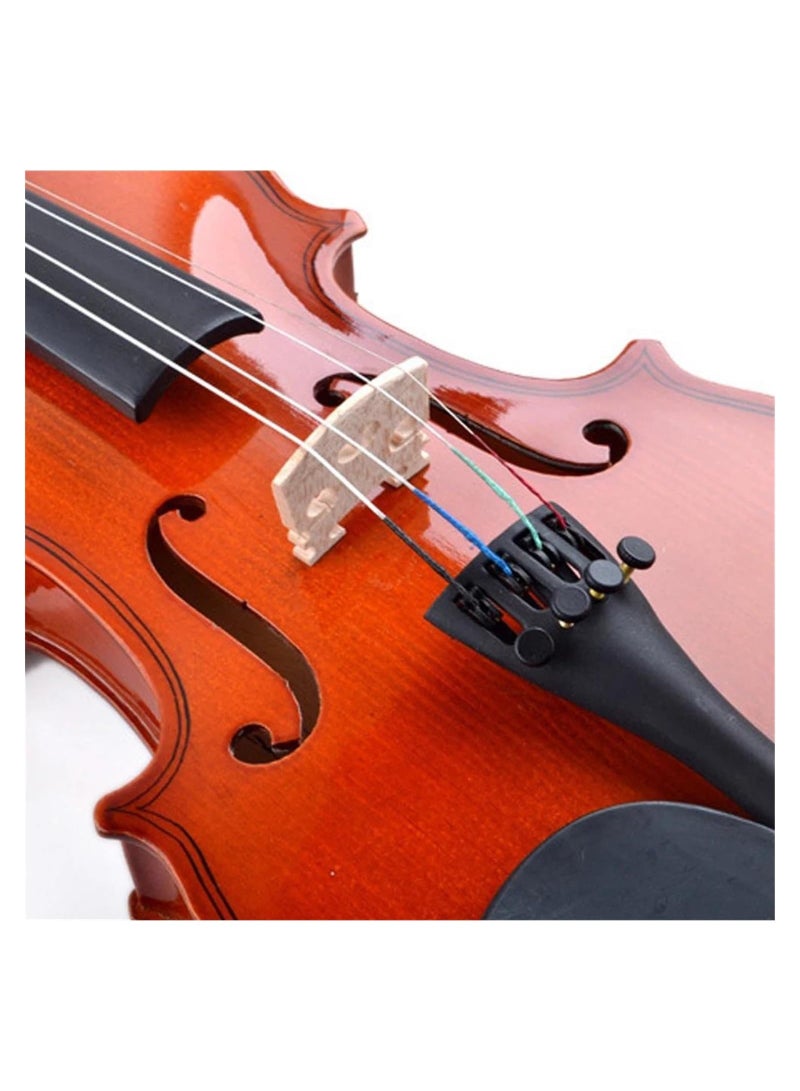 Fitness MV09G Student Violin 3/4 Violin Kit with Bow Rosin & Hard Case for Beginners Practice & Performance - Natural Gloss - Image 4
