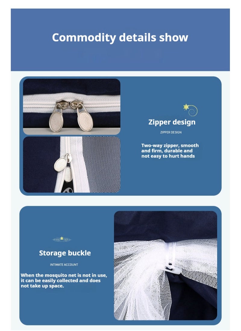 MOMOSO Bed Canopy Tents Curtain Blackout Curtain Single Bed Tent Curtain Student Shading Cloth Bed Canopy Mosquito Net Student Sleep Privacy Protection Bed Canopy Tent Curtain Shading Drapes For Dorm Home College  - Image 3