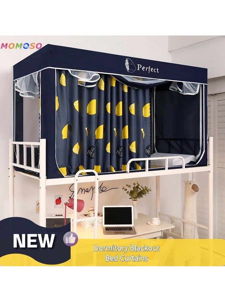 MOMOSO Bed Canopy Tents Curtain Blackout Curtain Single Bed Tent Curtain Student Shading Cloth Bed Canopy Mosquito Net Student Sleep Privacy Protection Bed Canopy Tent Curtain Shading Drapes For Dorm Home College  - Image 1