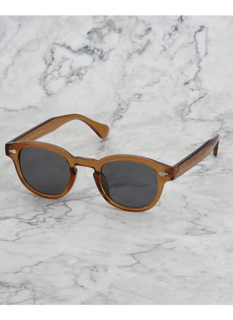 الشعراء الصريحون Explicit Poets Unisex JOHNNY COLORED Brown - Gray Stylish Sunglasses, 2EP49