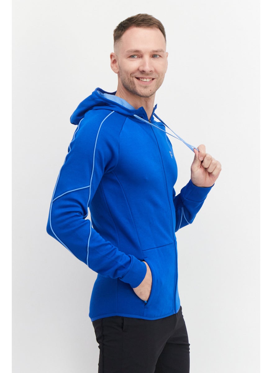 FILA Men Sportswear Fit Hooded Brand Logo Outdoor Hoodies, Blue  - Image 4
