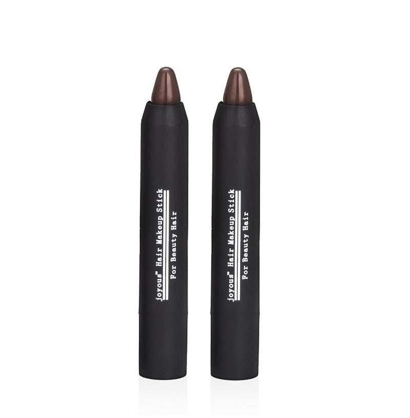 Joyous Professional Hair Chalk Temporary Hair Dye Non-toxic Hair Color Crayon Cover White Hair Color Patch (2packs-coffee-coffee) - Image 1