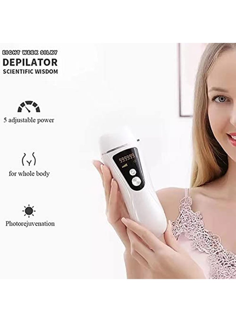 GT-Wheel Hair Removal for Women and Men Permanent Hair Remover Device for Facial Legs Arms Armpits and Body (White) - Image 5