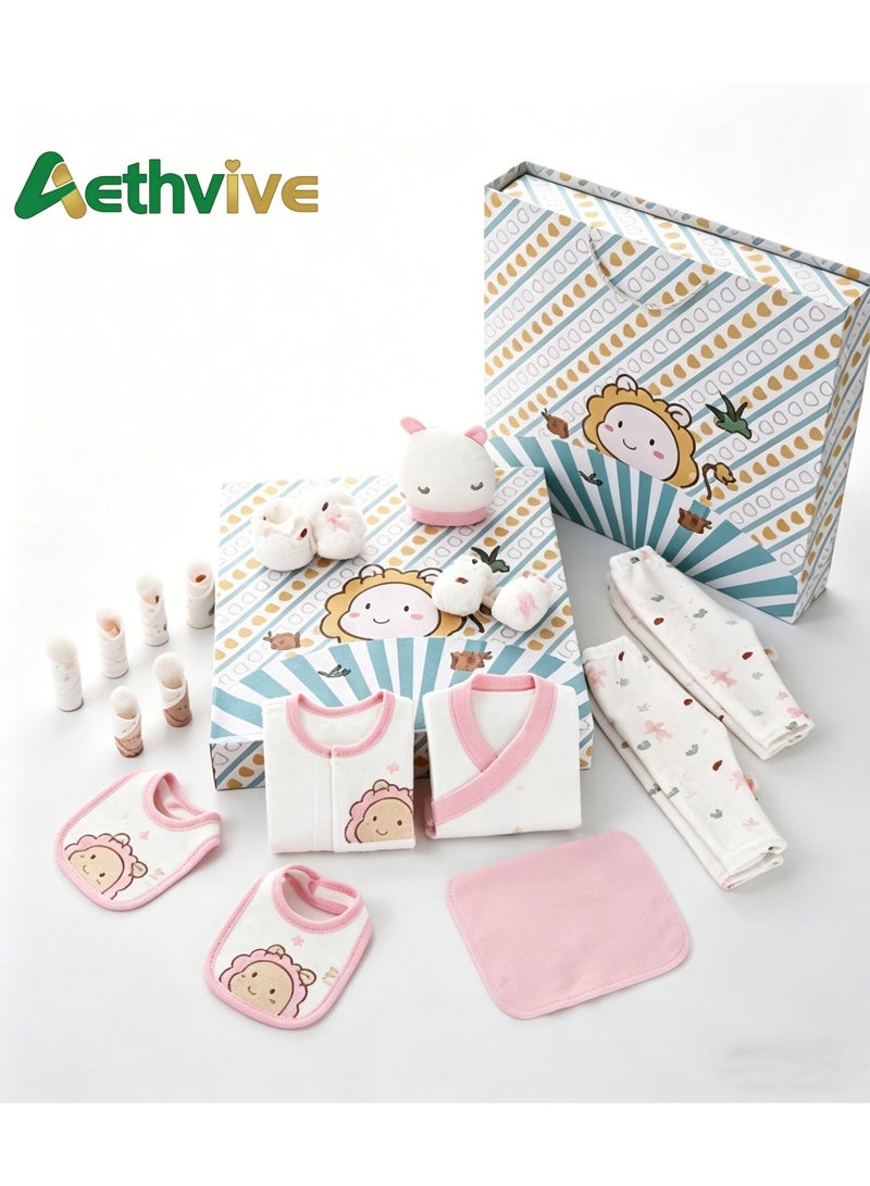 Aethvive 18pcs Baby Gift Box, Newborn Clothing Set Baby Clothes Gift Set Newborn Gift Set Newborn Outfit Set Baby Gift Box for Boys and Girls - Image 3