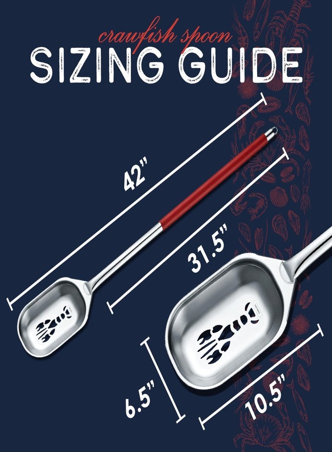 CONCORD Stainless Steel One Piece Crawfish Jambalaya Pot Spoon Stirrer. Great for Seafood, Lobster, Crab, Cajun, and Low Country Boils. (42") - Image 2