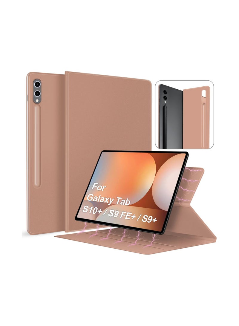 Magnetic Case for Galaxy Tab S10 Plus 2024/S9 FE +/S9 + 12.4-inch, Lightweight Smart Case for Galaxy Tab S10+/S9 FE+/9+ with Hidden Pen Holder