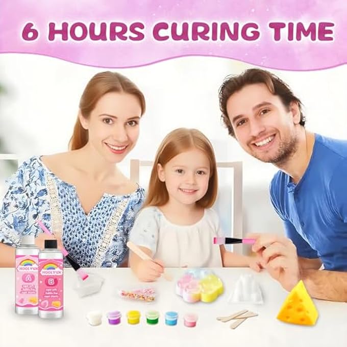 HOOLYUK Taba Squishy Kit - Rubber Squishy Kit with Guided, FuFu Squish Set with Mold, Flocking Powder - Perfect for Beginner Makers - Image 5