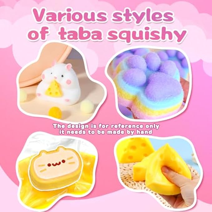 HOOLYUK Taba Squishy Kit - Rubber Squishy Kit with Guided, FuFu Squish Set with Mold, Flocking Powder - Perfect for Beginner Makers - Image 4