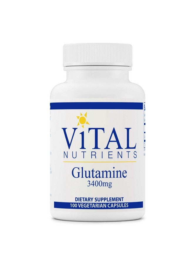 Vital Nutrients Glutamine Gastrointestinal And Immune Support 100 Vegetarian Capsules Per Bottle 3400 Mg - Image 1