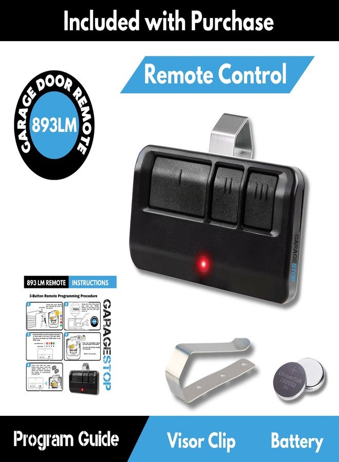 Garage Stop Garage Door Opener Remote, 893LM 893Max for Liftmaster Chamberlain Craftsman, Black Limited Edition, Garage Door Remote Replacement - Image 5