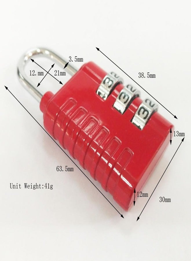 VIVITO 3 Digit Combination Locks for Luggage | Travel Safety Padlocks for International Travelling (Blue) - Image 4