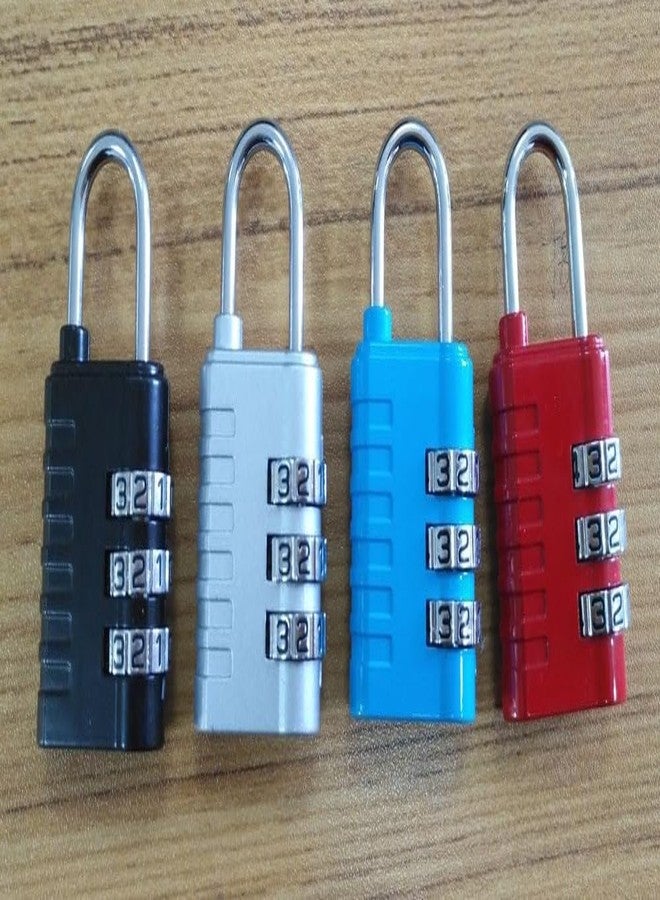 VIVITO 3 Digit Combination Locks for Luggage | Travel Safety Padlocks for International Travelling (Blue) - Image 1