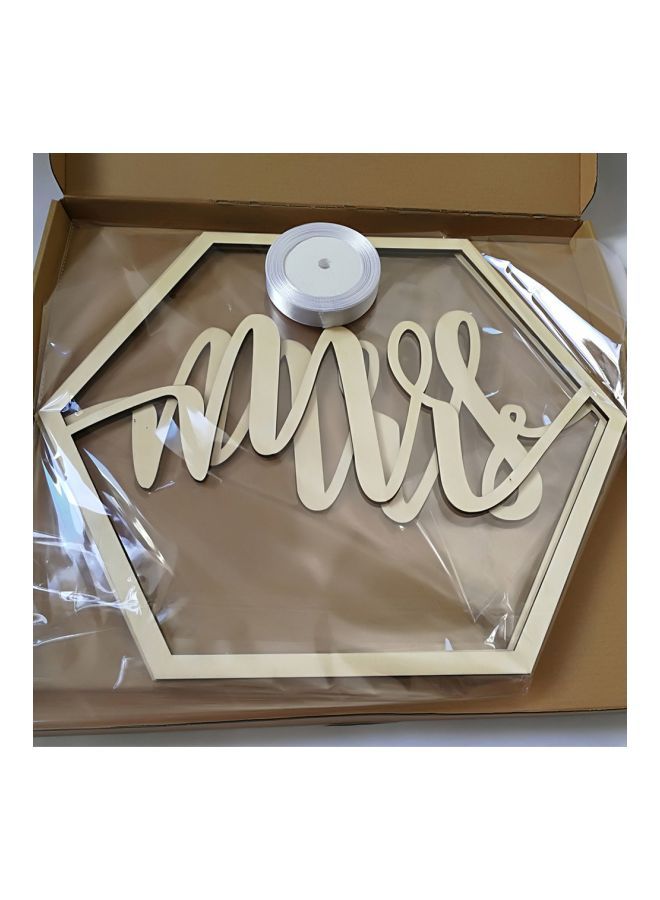 NIBEMINENT Pack Of 2 Mr And Mrs Word Banner YWH1517 46.0x40.5x3.0cm - Image 3