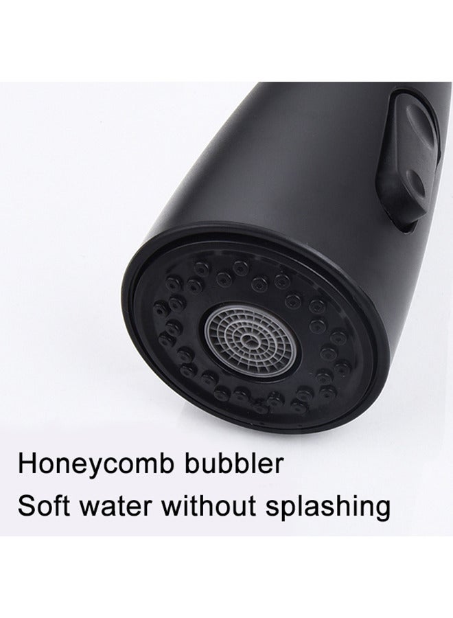 Single Handle High Arc Brushed Nickel Pull Out Kitchen Faucet, Stainless Steel Kitchen Sink Faucets with Pull Down Sprayer ,60cm,Black  - Image 3