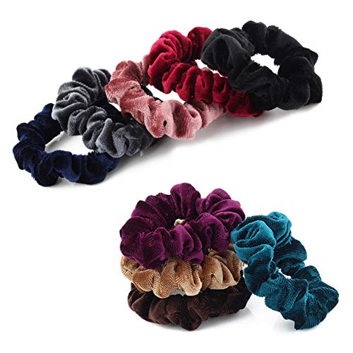 LOVEF New 7PCS Soft Elegant Velvet Hair Scrunchies Elastic Hair Bands Ties Donut Hair Ponytail Holder Korean Hair Accessories - Image 3