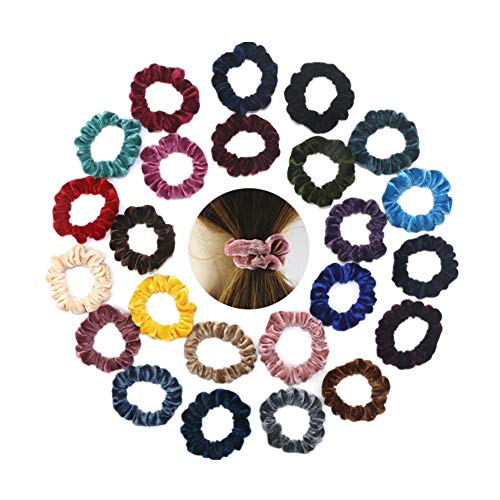 LOVEF New 7PCS Soft Elegant Velvet Hair Scrunchies Elastic Hair Bands Ties Donut Hair Ponytail Holder Korean Hair Accessories - Image 1