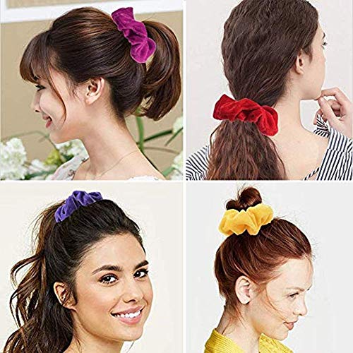 LOVEF New 7PCS Soft Elegant Velvet Hair Scrunchies Elastic Hair Bands Ties Donut Hair Ponytail Holder Korean Hair Accessories - Image 2