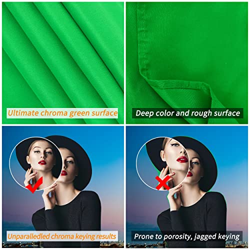 GFCC Green Screen Backdrop - 8FTX10FT Polyester Photo Backdrop for Photoshoot Greenscreen Background for Photography Video Recording Photo Background - Image 2