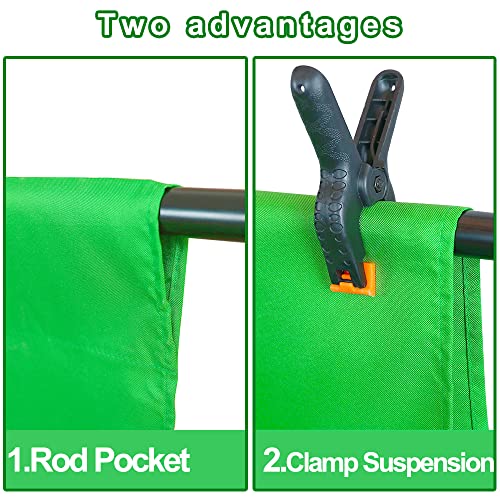 GFCC Green Screen Backdrop - 8FTX10FT Polyester Photo Backdrop for Photoshoot Greenscreen Background for Photography Video Recording Photo Background - Image 3