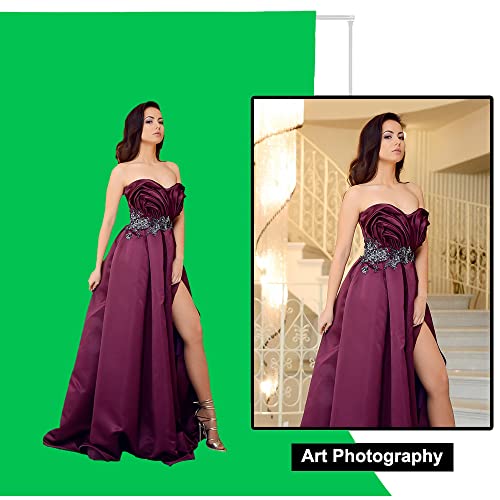 GFCC Green Screen Backdrop - 8FTX10FT Polyester Photo Backdrop for Photoshoot Greenscreen Background for Photography Video Recording Photo Background - Image 5