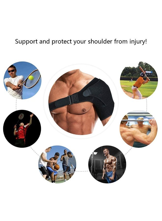 FDTY Shoulder Support Brace with Pressure Pad for Men Women, Adjustable Shoulder Brace for Torn Rotator Cuff, Tendonitis, Dislocation, AC Joint, Bursitis, Fits Right or Left Shoulder - Image 4