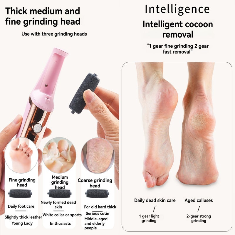 Electric Feet Callus Remover, Electric Foot File, Waterproof Foots Scrubber Files, Pedicure Tools for Dead Dry Cracked Skin  10pc - Image 5