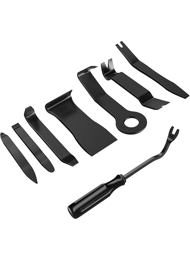 KASTWAVE Auto Trim Scratch Removal Tool, 8 Pcs No-Scratch Auto Removal Tool Kit, Easy Door Panel Removal Tool, For Car Audio, Dash Door Panel, Window Molding Fastener Remover - Image 1